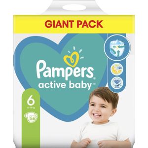 Pampers Active Baby Size 6 wegwerpluiers 13-18 kg 56 st