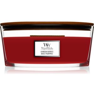 Woodwick Crimson Berries geurkaars met een houten lont (hearthwick) 453,6 g