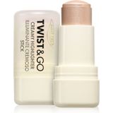 puroBIO Cosmetics Twist&Go romig glansmiddel in Stick Tint 01 Sparkling Wine 5 g