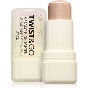 puroBIO Cosmetics Twist&Go romig glansmiddel in Stick Tint 01 Sparkling Wine 5 g