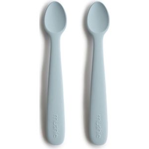 Mushie Silicone Feeding Spoons lepeltje Powder Blue 2 st