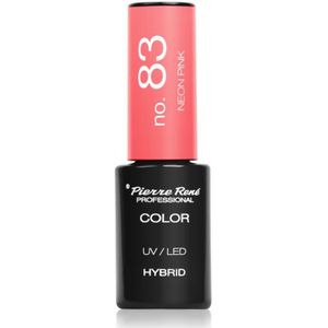 Pierre René Nails Hybrid Gel Nagellak voor UV/LED Lamp Tint 83 Neon Pink 6 ml