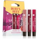 Burt's Bees - Kissable Color Lip Shimmer Set - 3 x 2,6 g - Natuurlijke Ingrediënten
