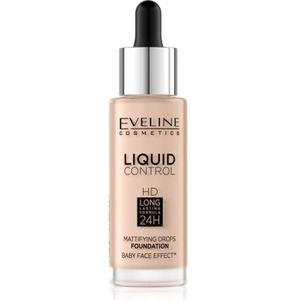 Eveline - Liquid Control - Vloeibare Foundation - Tint 002 Soft Porcelain - 32 ml
