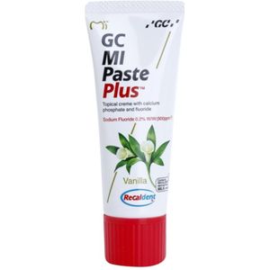 GC MI Paste Plus Reminaliserende Beschermende Crème voor Gevoelige Tanden met Fluoride Smaak Vanilla 35 ml