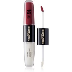 Dermacol 16H Lip Colour Langaanhoudende lippenstift en lipgloss Tint 28 Royal Peony 2x4 ml