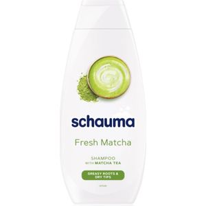 Schwarzkopf Schauma Fresh Matcha reinigende, ontgiftende shampoo voor vette hoofdhuid en droge haarpunten 400 ml