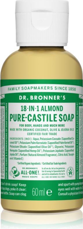 Dr. Bronner's - Almond - Vloeibare Zeep - 60 ml