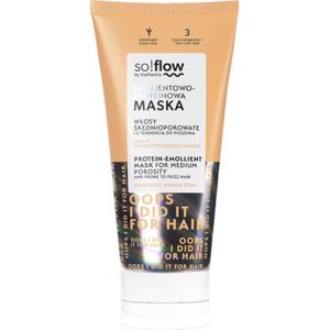 so!flow Medium Porosity Hair Protein-Emollient Mask Haarmasker tegen Kroes Haar 200 ml