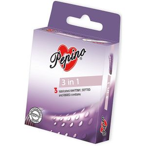 Pepino - 3 in 1 - Condooms - 3 Stuks - Natuurlijk Latex