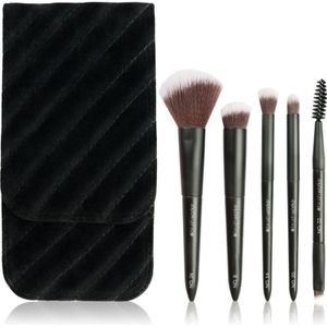 Brushworks Mini Travel Face & Eye Brush Set reisset penselen met etui