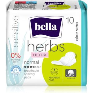 BELLA Herbs Ultra Normal maandverband Aloe Vera 10 st