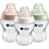 Tommee Tippee Closer To Nature Anti-colic Baby Bottles Set babyfles Slow Flow 0m+ 3x260 ml