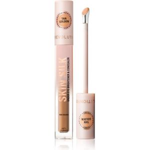 Makeup Revolution Skin Silk Under Eye Brightener & Concealer Verhelderende Concealer Tint Tan Golden 4 ml