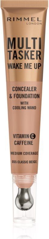 Rimmel Multi-Tasker Wake Me Up Foundation en Concealer voor Stralende Huid Tint 55 Classic Beige 20 ml