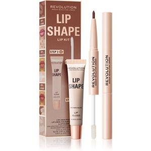 Makeup Revolution Lip Shape Kit Lippen set Tint Brown Nude 1 st