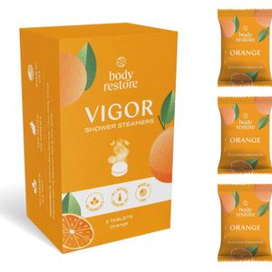 Body Restore Vigor Shower Steamers douchetabletten geuren Orange 3 st