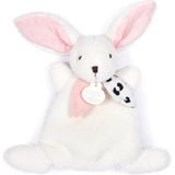 Doudou Happy Rabbit pluche knuffel Pink 17 cm 1 st