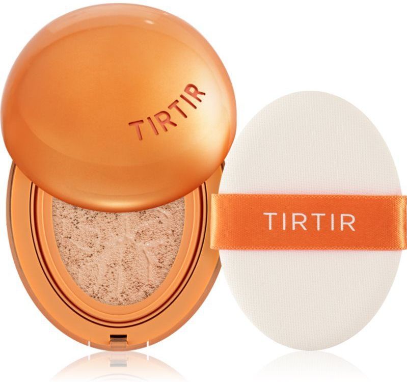 TIRTIR Mask Fit AI Fliter Cushion Langaanhoudende Make-up Kussentje met Matterend Effect Tint 21N Ivory 18 g