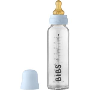 BIBS Baby Glass Bottle 225 ml babyfles Baby Blue 225 ml