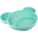 Canpol babies Suction plate Bear bord met vakjes met zuignap Turquoise 500 ml