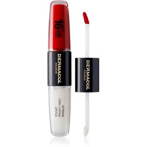 Dermacol 16H Lip Colour Langaanhoudende lippenstift en lipgloss Tint 04 Revenge Red 2x4 ml