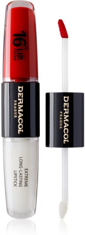 Dermacol 16H Lip Colour Langaanhoudende lippenstift en lipgloss Tint 04 Revenge Red 2x4 ml