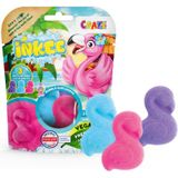INKEE - Flamingo Lot de 3 Bombes de Bain - Violet - Bleu - Rose