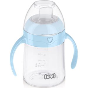 LOVI First Cup Kop met handvaten Blue 6m+ 150 ml