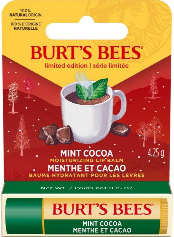 Burt’s Bees Festive Hydraterende Lippenbalsem Smaak Mint Cocoa 4,25 g
