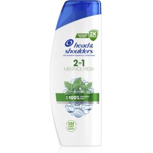 Head & Shoulders Menthol Fresh 2in1 Shampoo en Conditioner 2in1 tegen Roos 400 ml