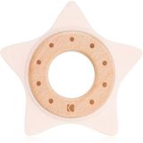 Kikkaboo Silicone and Wood Teether Star bijtring Pink 1 st