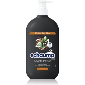 Schwarzkopf Schauma MEN Douchegel en Shampoo 2in1 Sports Power 750 ml