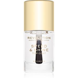 Makeup Revolution - Speed & Shine - Nagellak - Doorschijnend - 10 ml