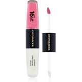 Dermacol 16H Lip Colour Langaanhoudende lippenstift en lipgloss Tint 15 Dazzling Diva 2x4 ml