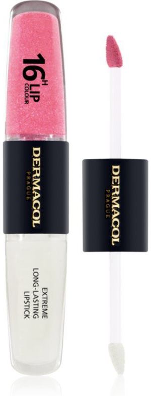 Dermacol 16H Lip Colour Langaanhoudende lippenstift en lipgloss Tint 15 Dazzling Diva 2x4 ml