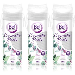 Bel Face & Body Make-up Remover Pads handige verpakking 3x70 st
