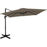 Zweefparasol Pisogne 300x300cm – Premium parasol | Taupe