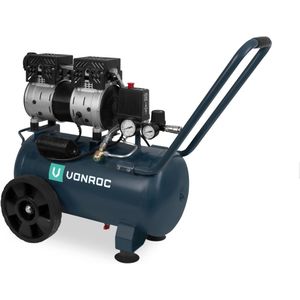 PRO Stille Compressor – 57,5dB | 24 L - Olievrij – 750W – Antraciet