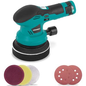 VONROC Polijstmachine - Ø 125mm - Dual Action - Inclusief Accu en Toebehoren