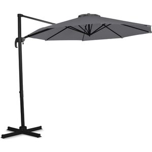 Zweefparasol Bardolino Ø300cm – Premium parasol | Grijs