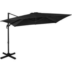 Zweefparasol Pisogne 300x300cm – Premium parasol | Antraciet/Zwart