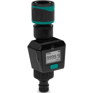 VONROC Watermeter – Digitaal - Incl. Slangkoppelingen en batterij
