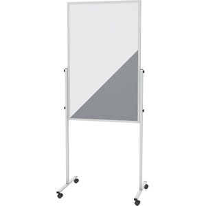 MAUL Presentatiebord MAULsolid, whiteboard / grijs vilt, bord-h x b = 1200 x 750 mm