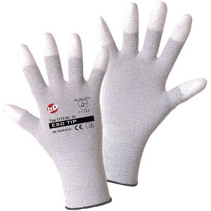 Leipold+Döhle Fijn gebreide handschoenen ESD TIP, VE = 12 paar, wit, maat 11, vanaf 5 VE
