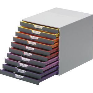 DURABLE Ladebox VARICOLOR®, h x b x d = 292 x 280 x 356 mm, 10 laden, grijs