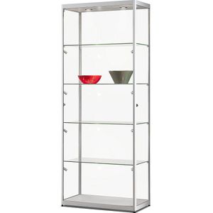 Vitrine, hoogte 2000 mm, LED-verlichting, lampenkop-Ø 35 mm, b x d = 800 x 400 mm