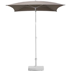 Parasol, vierkant, l x b = 1600 x 1600 mm, frame wit, taupe