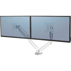 Fellowes PLATINUM SERIES monitorarm, dubbele arm voor 2 monitoren, wit