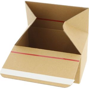 ratioform flow Flashbox, zelfklevend, inwendige afmetingen 305 x 215 x 80 mm, bruin, VE = 20 stuks